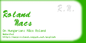 roland macs business card