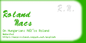 roland macs business card